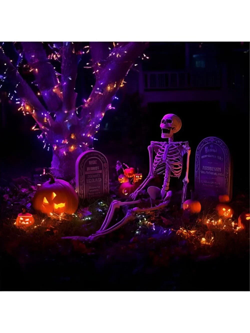 Halloween Lights, 600 LED 196FT Halloween String Lights Plug-in with 8 Modes